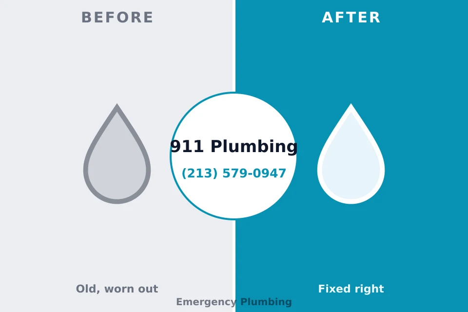 Before and after: plumbing repair Eureka, KS